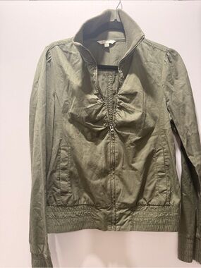 Rubbish Olive Green Zip-Front Utility Jacket 0070